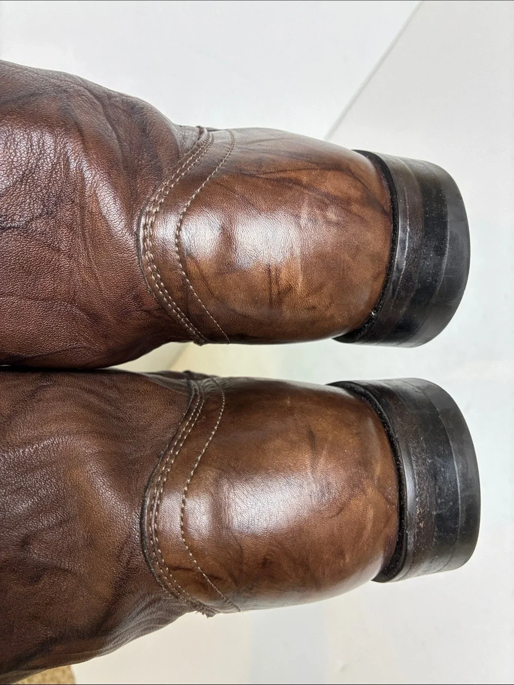 Justin Boots Classic Roper Jackson 3162 Dark Brown Mens Size 8.5 D Western Rodeo
